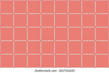Geometric of pattern vector. Design of diagonal tile white on light red background. Design print for illustration, textile, wallpaper, texture, background. Set 20
