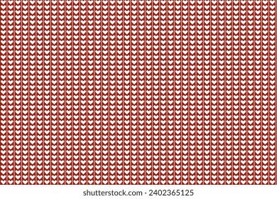 Geometric of pattern vector. Design heart icon white on red background. Design print for illustration, textile, carpet,  cover, card, background, wallpaper. Set 1