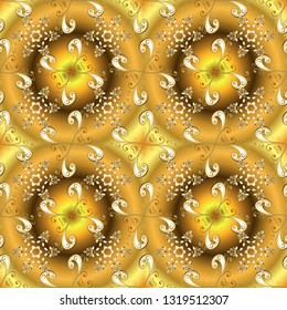 Geometric pattern. Vector design. Vector design. Lace pattern. Sketch, scribble, doodle on yellow and brown colors. Royal style. In vintage style. Linear pattern. Seamless ornament. Repeated doodles.