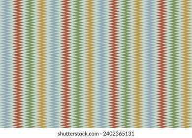 Geometric of pattern vector. Design zigzag stripe colorful on pastel green background. Design print for illustration, textile, carpet,  cover, card, background, wallpaper. Set 2