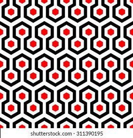 Geometric pattern vector with hexagons 