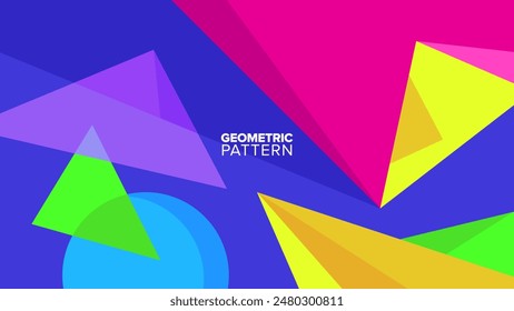 geometric pattern. vector illustration. banner, poster, hd layout, cover, greeting card template background