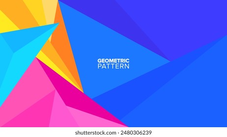 geometric pattern. vector illustration. banner, poster, hd layout, cover, greeting card template background