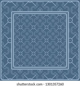 Geometric Pattern. Vector Illustration. Design For Wallpaper, Flyer, Book, Brochure. pastel blue color.