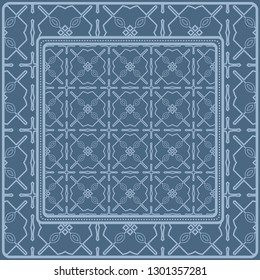 Geometric Pattern. Vector Illustration. Design For Wallpaper, Flyer, Book, Brochure. pastel blue color.