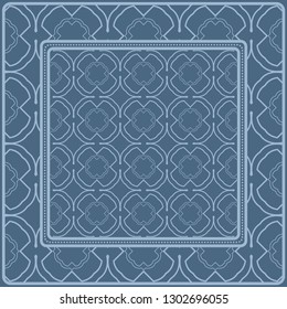 Geometric Pattern. Vector Illustration. Design For Wallpaper, Flyer, Book, Brochure. pastel blue color.