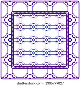 Geometric Pattern. Vector Illustration. Design For Wallpaper, Flyer, Book, Brochure. Purple gradient color.
