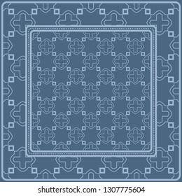 Geometric Pattern. Vector Illustration. Design For Wallpaper, Flyer, Book, Brochure. pastel blue color.