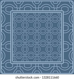 Geometric Pattern. Vector Illustration. Design For Wallpaper, Flyer, Book, Brochure. pastel blue color.