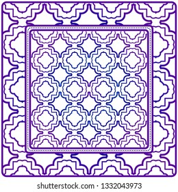 Geometric Pattern. Vector Illustration. Design For Wallpaper, Flyer, Book, Brochure. Purple gradient color.