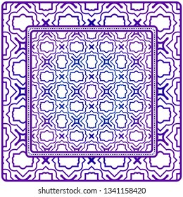 Geometric Pattern. Vector Illustration. Design For Wallpaper, Flyer, Book, Brochure. Purple gradient color.