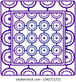 Geometric Pattern. Vector Illustration. Design For Wallpaper, Flyer, Book, Brochure. Purple gradient color.