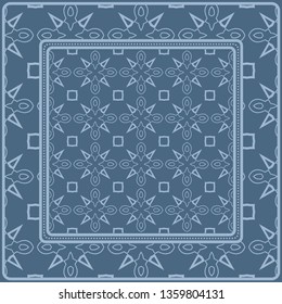 Geometric Pattern. Vector Illustration. Design For Wallpaper, Flyer, Book, Brochure. pastel blue color.