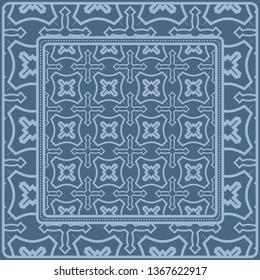 Geometric Pattern. Vector Illustration. Design For Wallpaper, Flyer, Book, Brochure. pastel blue color.