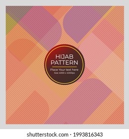 Geometric pattern vector illustration design for hijab, cover book, background