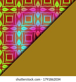  Geometrisches Muster. Vektorgrafik. Für Gewebe, Textilien, Bandana, Schals, Druck