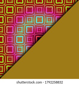  Geometrisches Muster. Vektorgrafik. Für Gewebe, Textilien, Bandana, Schals, Druck