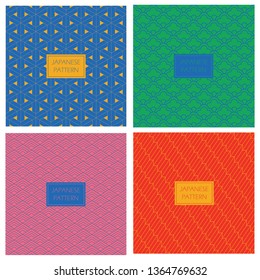 Geometric pattern vector. Line abstract  background. Japanese template.