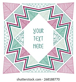 geometric pattern with vector line ornament
