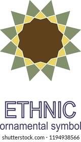  geometric pattern. Vector motif,decoration element. 3D mandala for brochures, invitations, greeting card