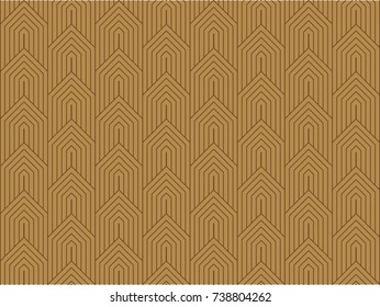 Geometric pattern vector. Scale pattern vertical. Design for wallpaper, textile, background. Gold elegant