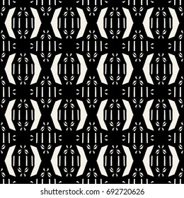 Geometric pattern vector seamless. Abstract modern texture. Black white background for wallpaper, textile, fabric, wrapping paper or web design. 