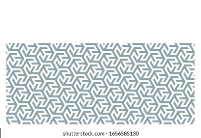 Geometric pattern vector seamless background texture. Artistic glass design for office. Decorative window film. Frosted window films design series.154