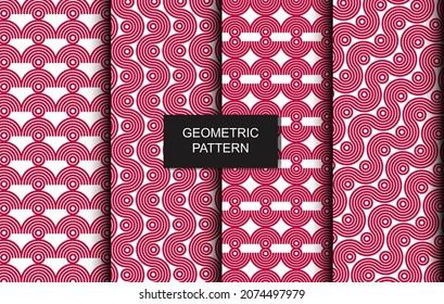 geometric pattern vector. Seamless pattern with rounded shapes.
Minimal abstract posters set. Covers templates collection with graphic geometric shapes elements. Applicable for brochures, posters, cov