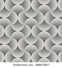 geometric pattern vector. Geometric simple fashion fabric print. Vector repeating tile texture. Overlapping circles funky theme or linear petal of flower or flora. pattern is on swatches panel
