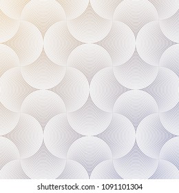 geometric pattern vector. Geometric simple fashion fabric print. Vector repeating tile texture. Overlapping circles funky theme or linear petal of flower or flora. pattern is on swatches panel