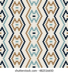 Geometric pattern with vertical zigzag in muted colors