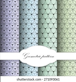 Geometric pattern with vintage frame