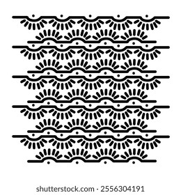 Geometric pattern of waves pattern, doodle hand-drawn. Vector illustration