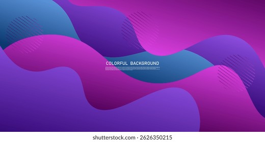 Geometrisches Muster mit Wellen. Für elegante gemusterte Buchdecke mit bunten Farbverläufen. EPS10