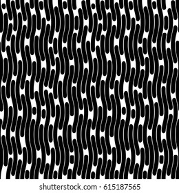The geometric pattern the waves, lines. Seamless vector background. Black and white texture. Graphic modern pattern.