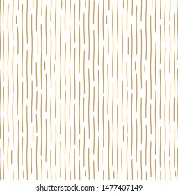 The geometric pattern with wavy lines. Seamless vector background. White and gold texture. Simple lattice graphic design