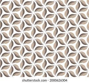 The geometric pattern with wavy lines. Seamless vector background. Beige and black texture. Simple lattice graphic design