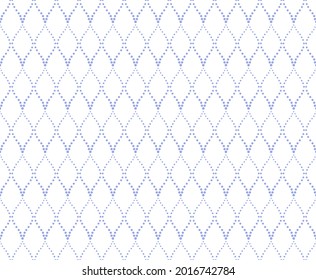 The geometric pattern with wavy lines. Seamless vector background. White and blue texture. Simple lattice graphic design