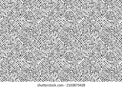 The geometric pattern with wavy lines. Seamless vector background. White and black texture. Simple lattice graphic design