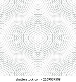 Das geometrische Muster mit gewellten Linien. Nahtloser Vektorhintergrund. Weiße und graue Textur. Einfaches Gitterdesign.