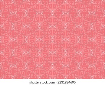 El patrón geométrico con líneas onduladas. Fondo vectorial impecable. Textura blanca y rosa. Diseño gráfico de letrinas simple