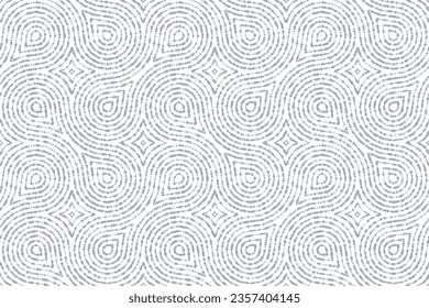 The geometric pattern with wavy lines. Seamless vector background. White and gray texture. Simple lattice graphic design.