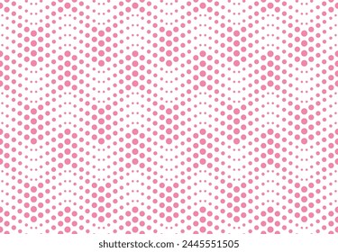 The geometric pattern with wavy lines. Seamless vector background. White and pink texture. Simple lattice graphic design
