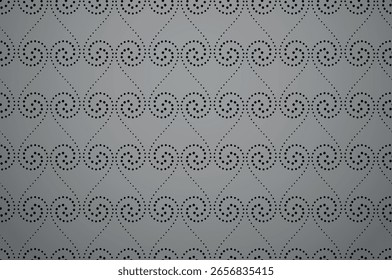 Das geometrische Muster mit wellenförmigen Linien. Nahtloser Vektorhintergrund. Grau und schwarz. Einfaches grafisches Gitterdesign