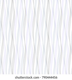 The geometric pattern with wavy lines. Seamless background. Gray and white texture.	

