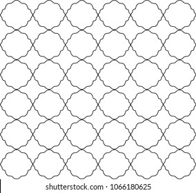 Geometric pattern of wavy meshki.Izognutye lines, perepletinii.Prostaya stylization.Vector image.Dizayn.Uzor for tile.Odelka surfaces. Black and white. Minimalism.