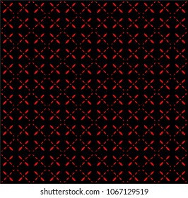 Geometric pattern of wavy meshki.Izognutye lines, perepletinii.Prostaya stylisation.Vector image.Design.Izor for tile.Odelka surfaces. Black and red. Minimalism.