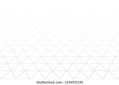 Geometric pattern. White textured background. Diminishing perspective view. Vector art.