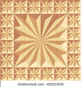 Geometric pattern for wood carving. 