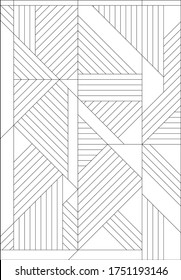 geometric pattern for a wooden panels on the wall or any kind of randomized panels, wall decor pattern, ready for carving